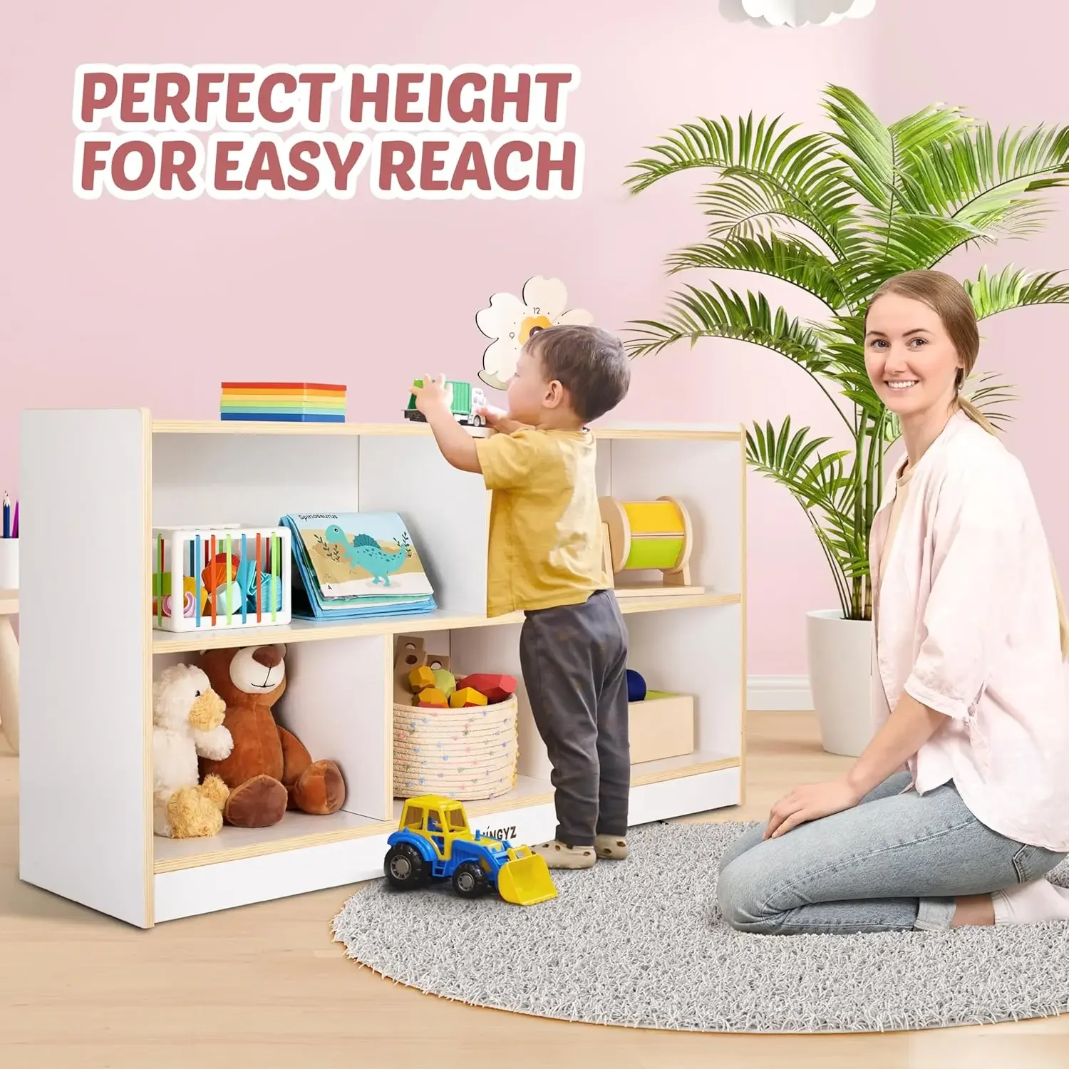 Montessori Shelf Toy - Organizador de Juguetes para Niños, Mueble