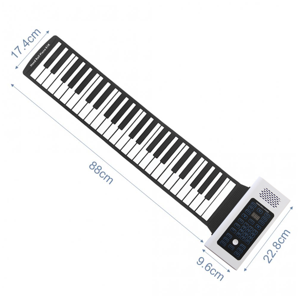 Kids Home Education - Piano electrónico portátil con 61 teclas,