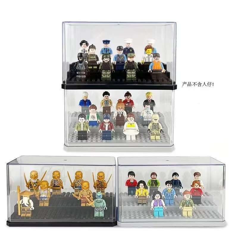 Kids Home Education - Vitrina para minifiguras de acrílico, caja