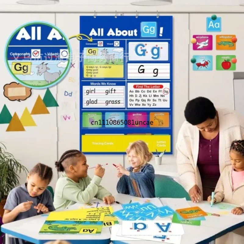 Tabla de aprendizaje del alfab - Kids Education Charts reseña y precio